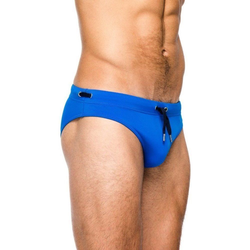 Men's micro beach bikini low rise swim briefs swimwear blue speedo size S
